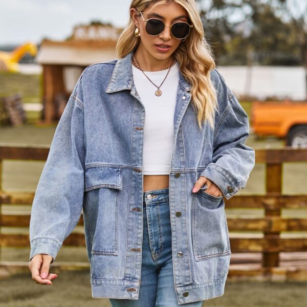 Women's Jean Top Jacket Long Sleeve